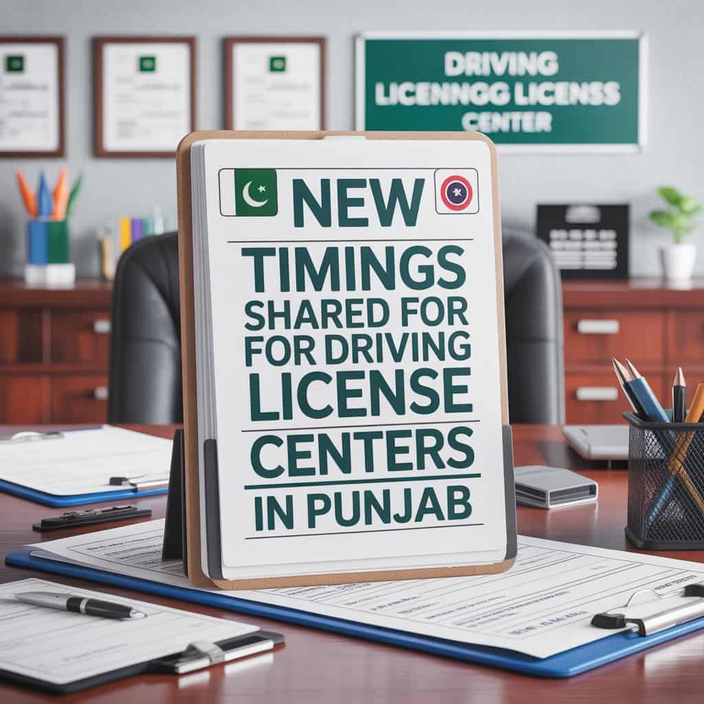 New Timings Shared for Driving License Centers in Punjab