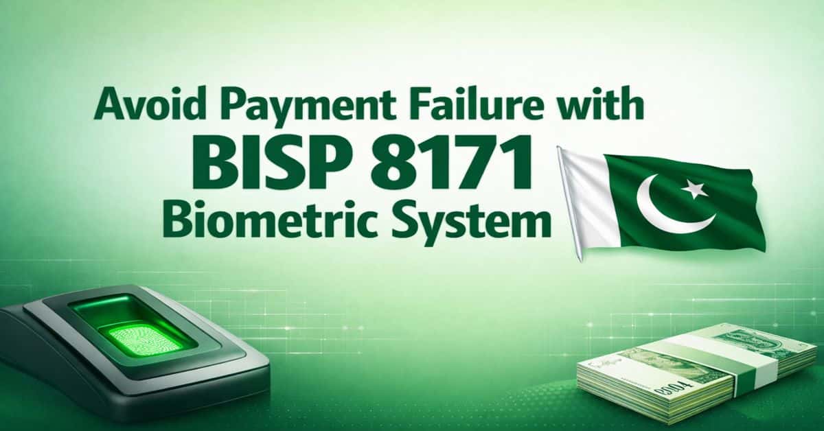 Avoid Payment Failure with BISP 8171 Biometric System