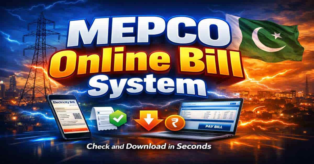 MEPCO Online Bill System