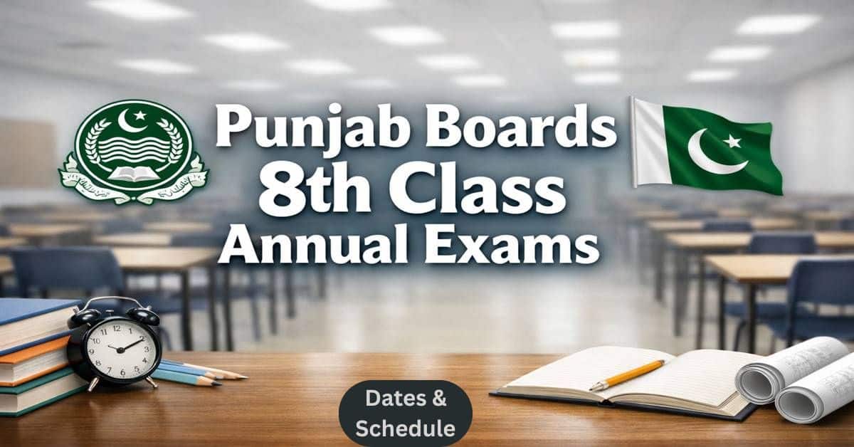 Punjab Boards 8th Class Annual Exams
